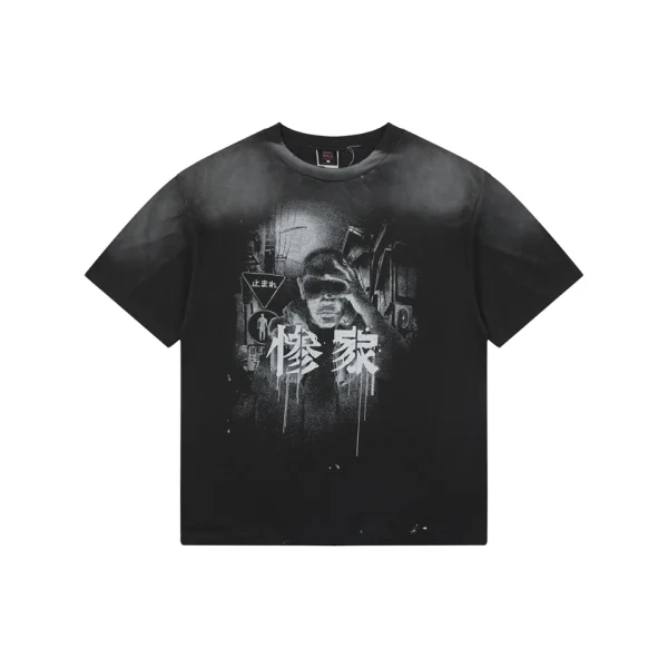 Saint Michael × Santastic! × GEEKS RULE Vintage Anime Graphic T-Shirt Front view