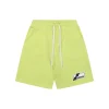 We11done Box Stripe Silicone Logo Sweat Shorts