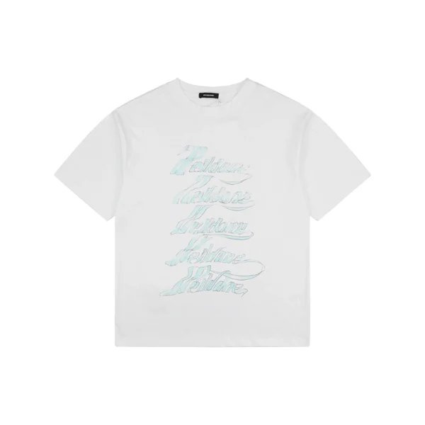 We11done Five-Line Script Logo T-Shirt White Front view