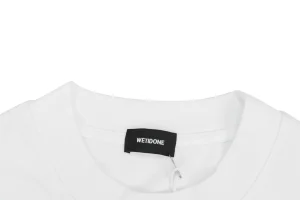 We11done Necklace Graphic T-Shirt White Collar