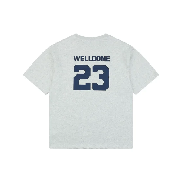 We11done Number 23 Graphic T-Shirt Grey Back view