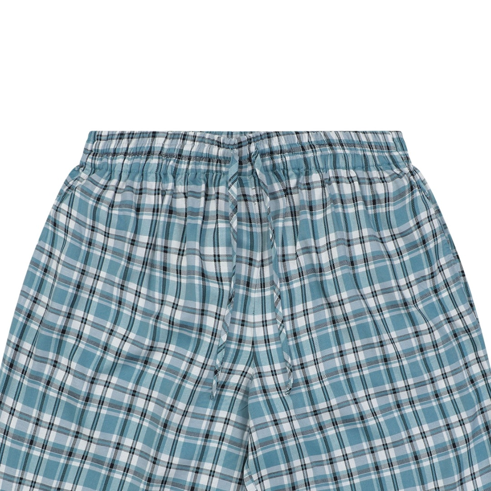 Acne Studios Blue Plaid Drawstring Shorts