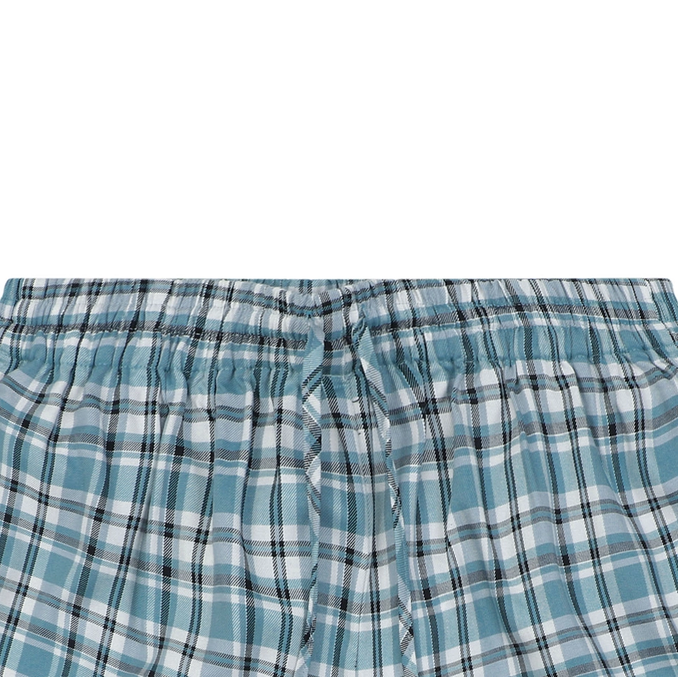 Acne Studios Blue Plaid Drawstring Shorts