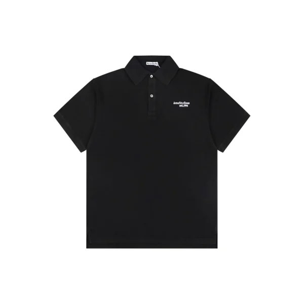 Acne Studios Logo Embroidered Polo T-Shirt Front view