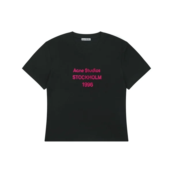 Acne Studios Stockholm 1996 Flocked Logo T-Shirt Front view