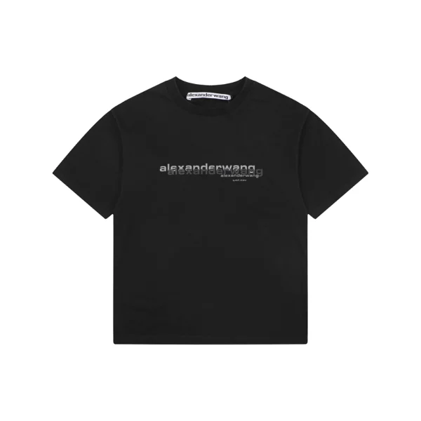 Alexander Wang Layered Logo Print T-Shirt Front view