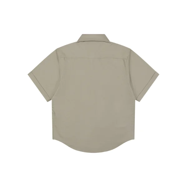 Ami Pocket Heart Embroidered T-Shirt Brown Back view