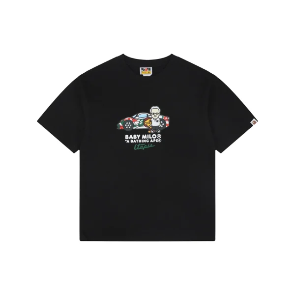 BAPE × Pagani BABY MILO Graphic T-Shirt Black Front view