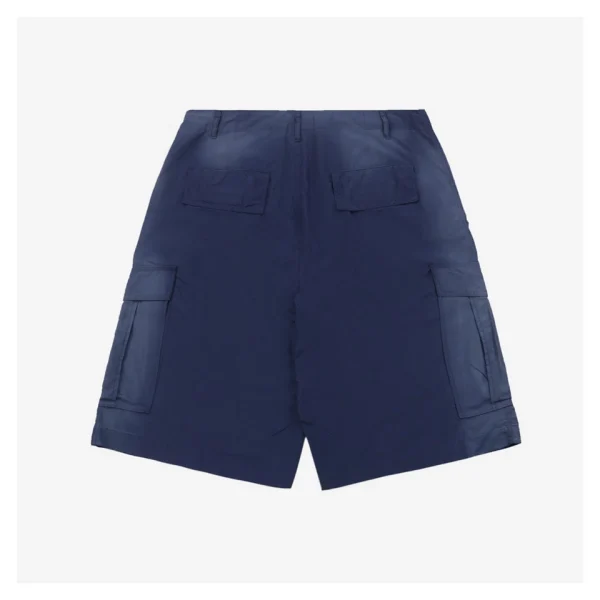 Balenciaga Faded French Workwear Cargo Drawstring Shorts Back view