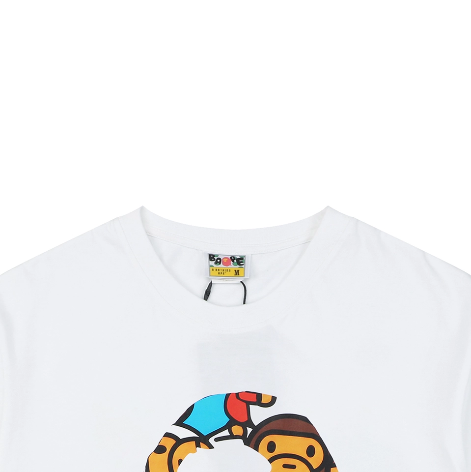 Bape Baby Milo Ape Head Graphic T-Shirt White