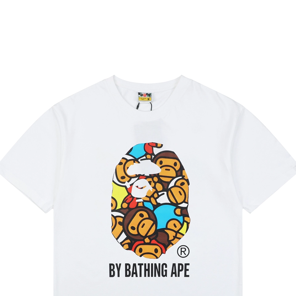 Bape Baby Milo Ape Head Graphic T-Shirt White