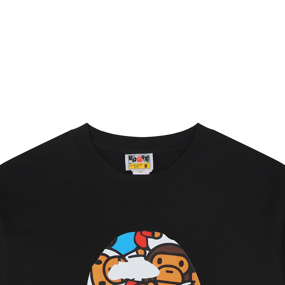 Bape Baby Milo Ape Head Graphic T-Shirt Black