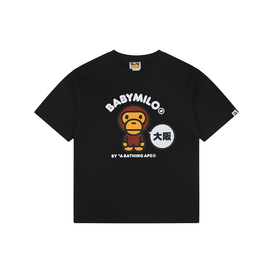 Bape Baby Milo Osaka Graphic T-Shirt Black Front view