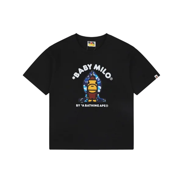 Bape Baby Milo Shark Hoodie Graphic T-Shirt Front view