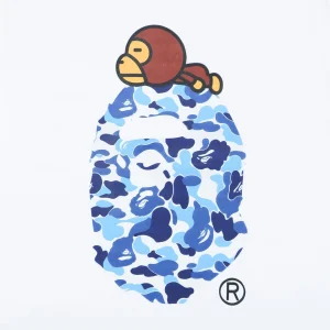 Bape Blue Camo Baby Milo Graphic T-Shirt Front Print