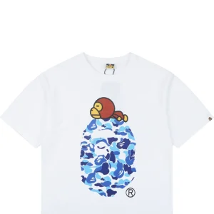 Bape Blue Camo Baby Milo Graphic T-Shirt