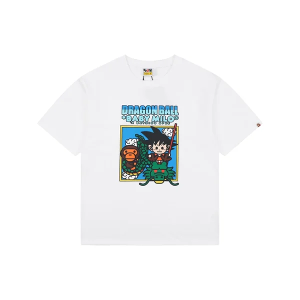Bape Dragon Ball Baby Milo Graphic T-Shirt White Front view