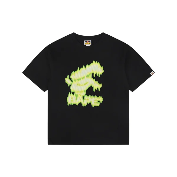 Bape Soundwave Ape Logo Graphic T-Shirt Black Front view