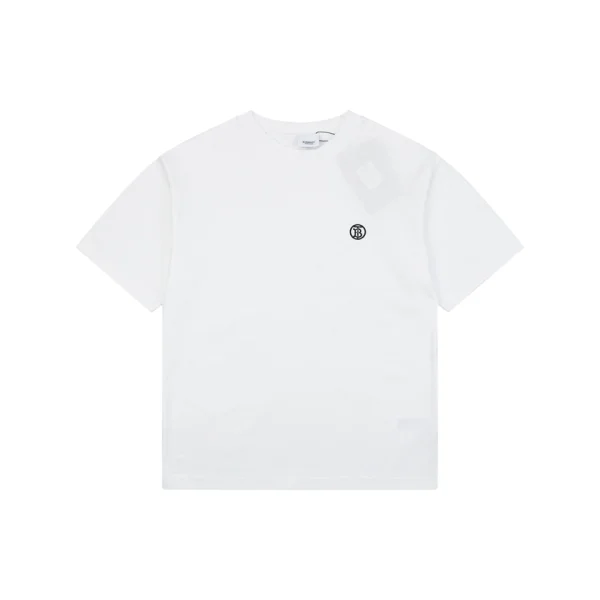 Burberry BT Monogram Embroidered T-Shirt White Front view