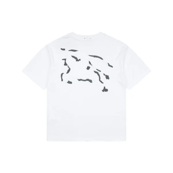 Burberry Equestrian Knight Outline Embroidered T-Shirt White Back view