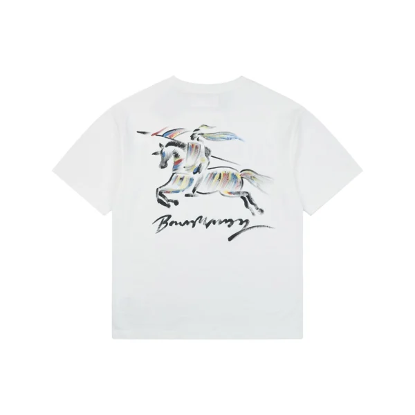 Burberry Graffiti Knight Graphic T-Shirt White Back view