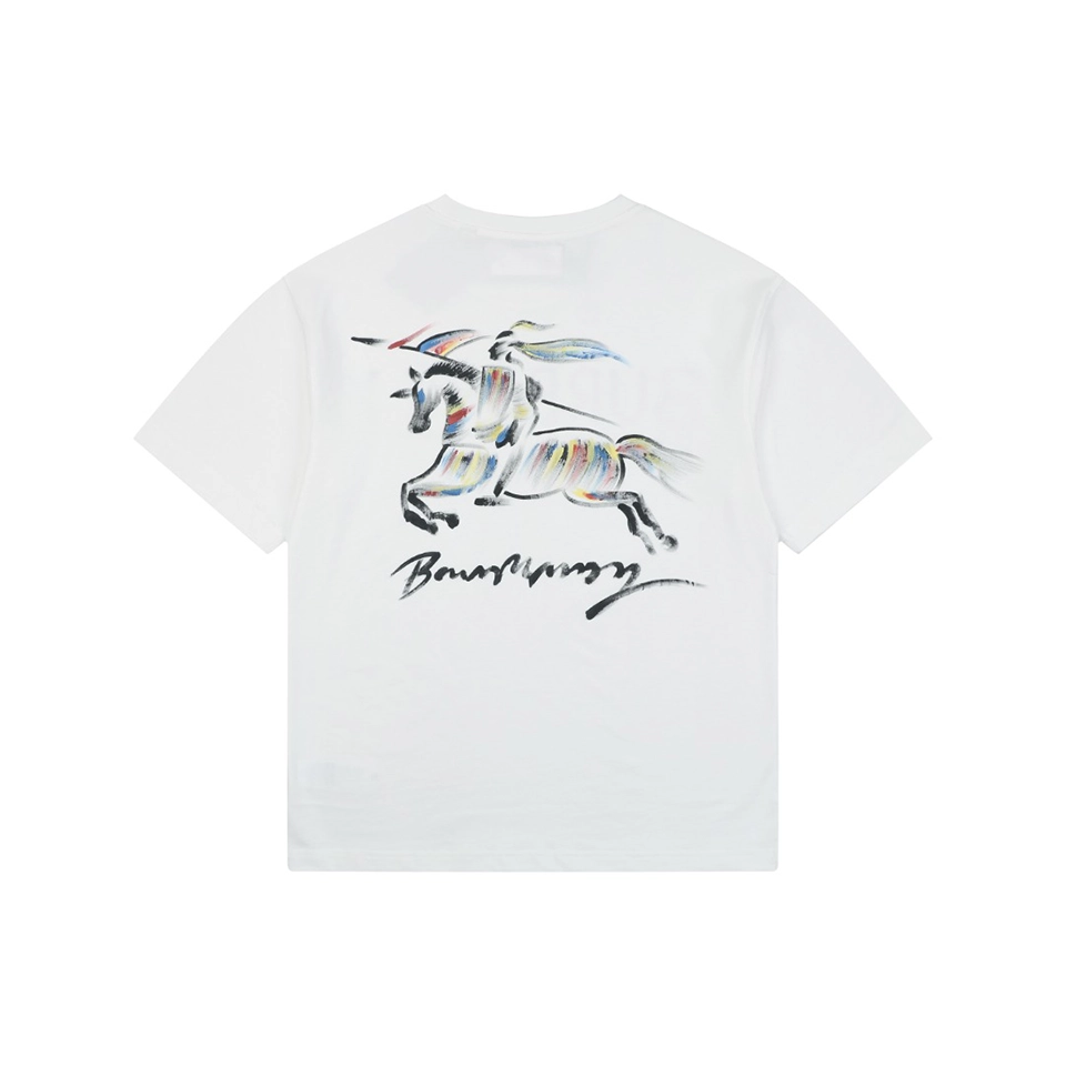 Burberry Graffiti Knight Graphic T-Shirt White Back view