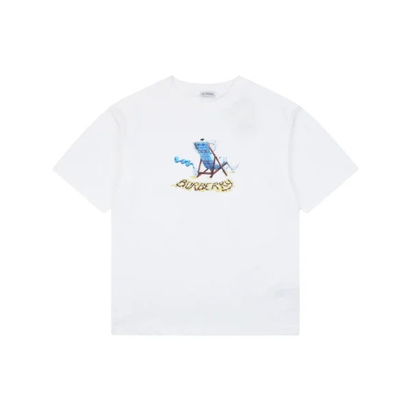 Burberry Knight Check Deck Chair Graphic T-Shirt White Front view