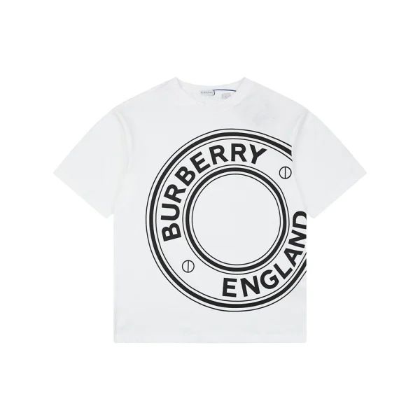 Burberry Oversized Circle Logo Print T-Shirt White Front view