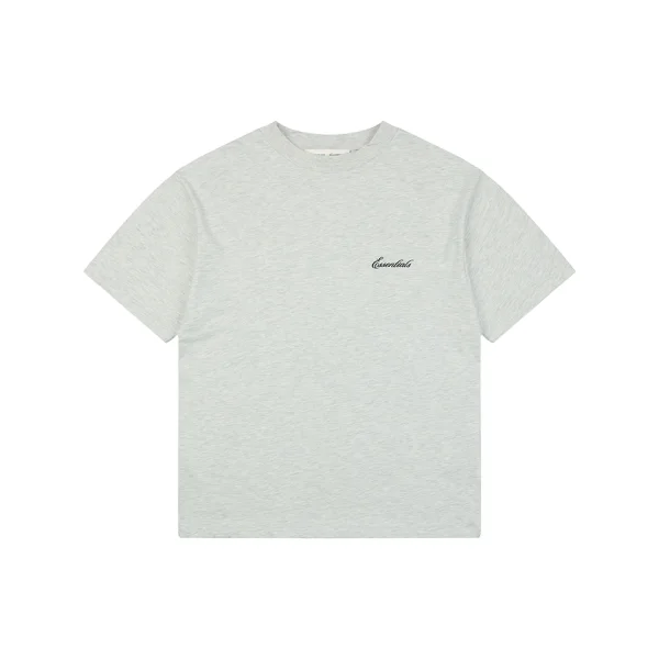 Fear of God Essentials Script Logo T-Shirt Grey Front view