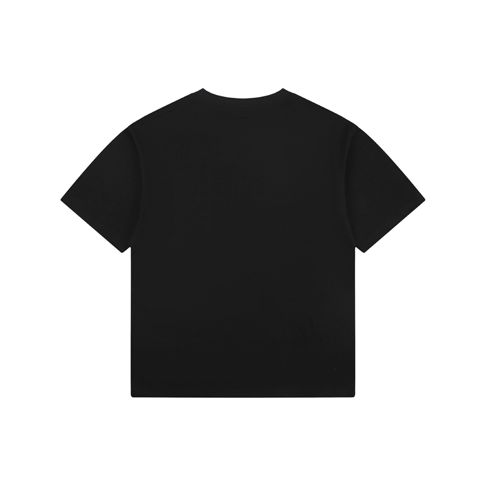 Fendi Melted Logo Embroidered T-Shirt Black Back view
