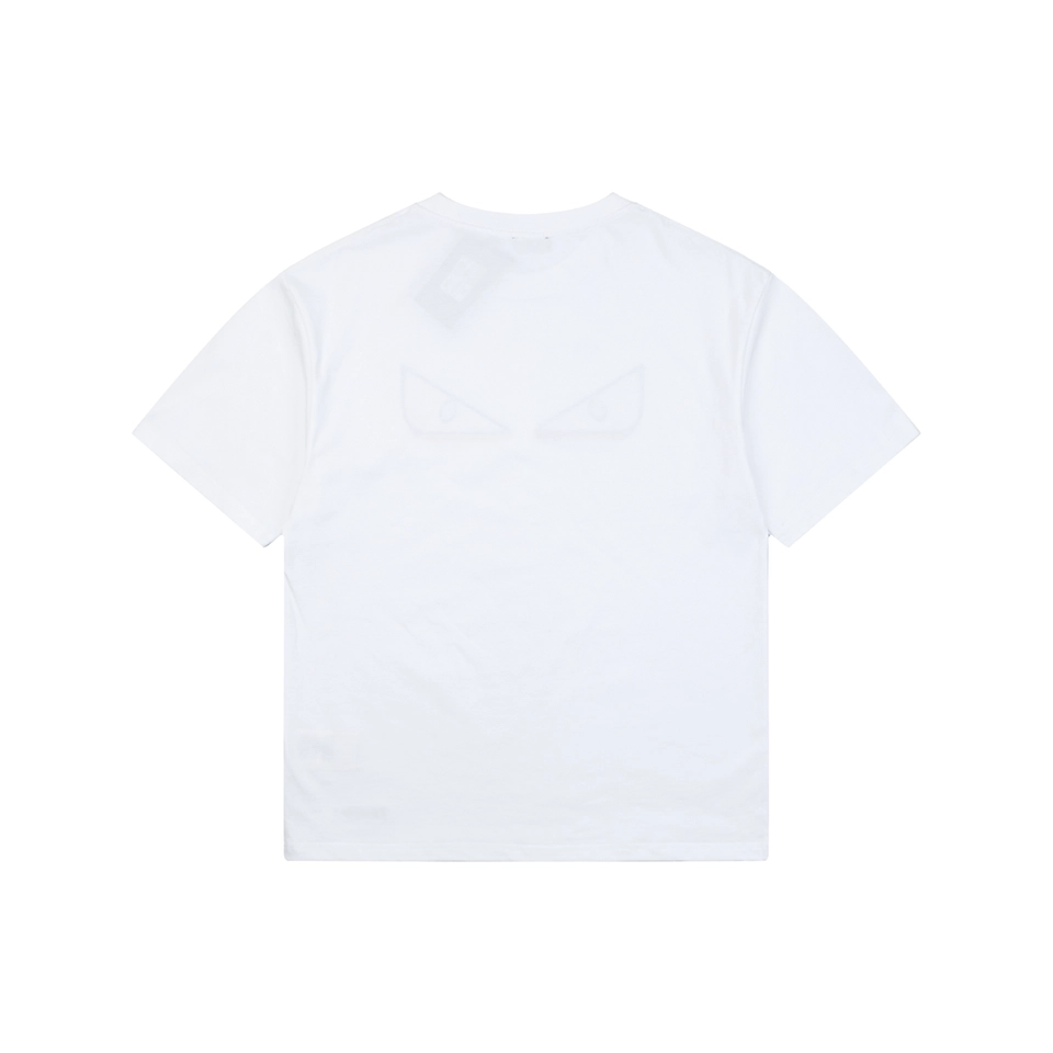 Fendi Monster Eyes Embroidered T-Shirt White Back view