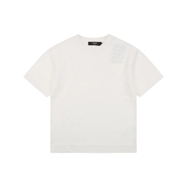 Fendi Tonal FF Monogram Knit T-Shirt