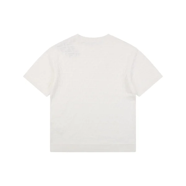 Fendi Tonal FF Monogram Knit T-Shirt Back view