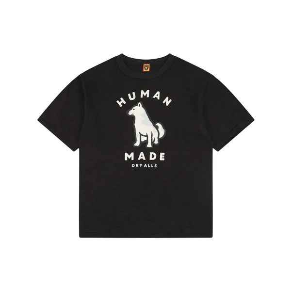 Human Made Seoul Exclusive Shiba Inu Graphic T-Shirt Black Front view