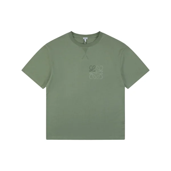 Loewe Anagram Shadow Embroidery T-Shirt Green Front view