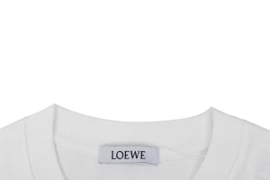 Loewe Bird Anagram Embroidered T-Shirt Collar