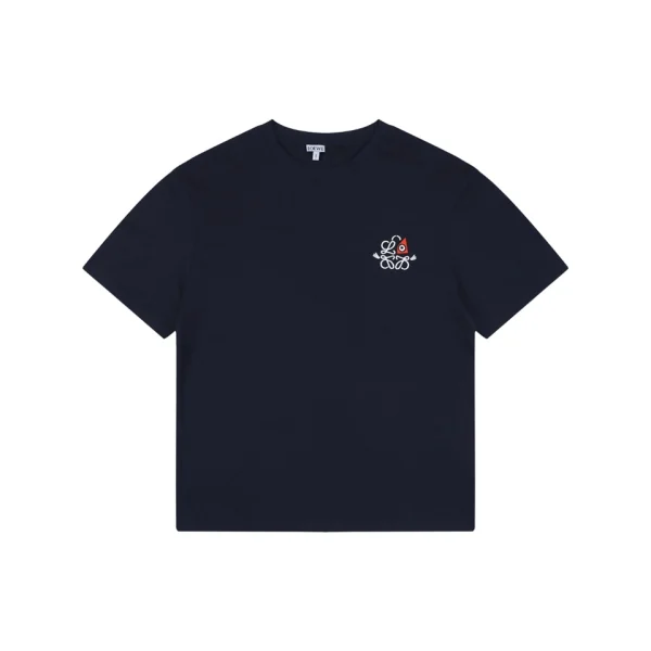 Loewe Eye Logo Embroidered T-Shirt Black Front view