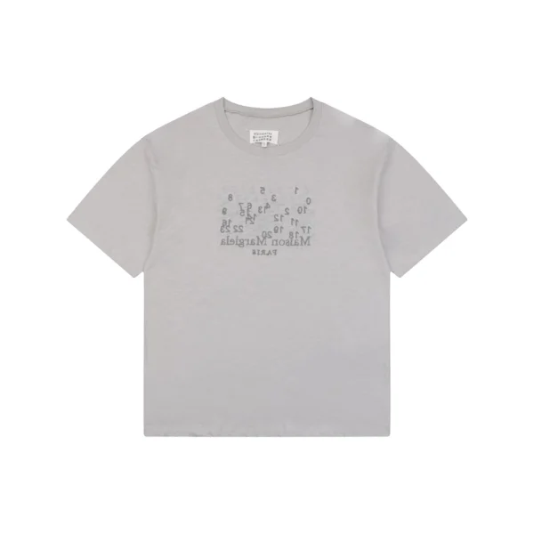 Maison Margiela Mirrored Numbers Embroidered T-Shirt Front view