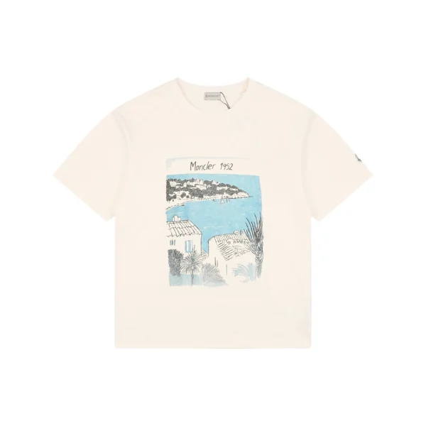 Moncler Coastal Town Graphic T-Shirt Front view