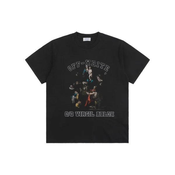 OFF-WHITE Caravaggio Madonna Graphic T-Shirt Front view