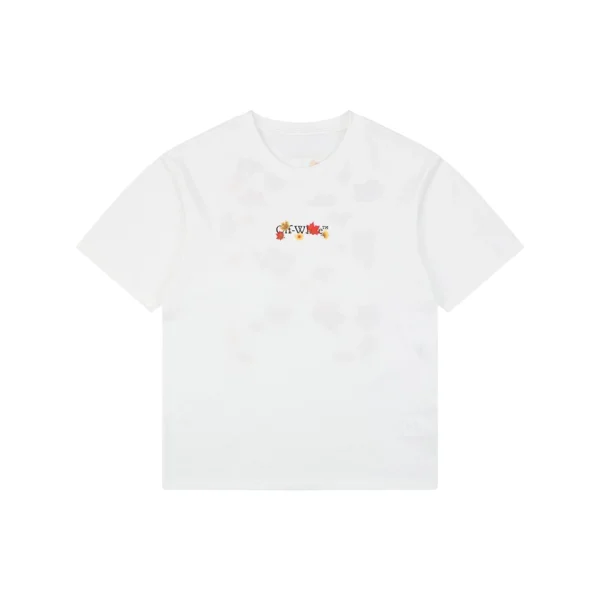 Off-White Floral Arrow Embroidered T-Shirt Front view