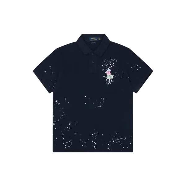 Ralph Lauren Paint Splatter Big Pony Polo T-Shirt Front view
