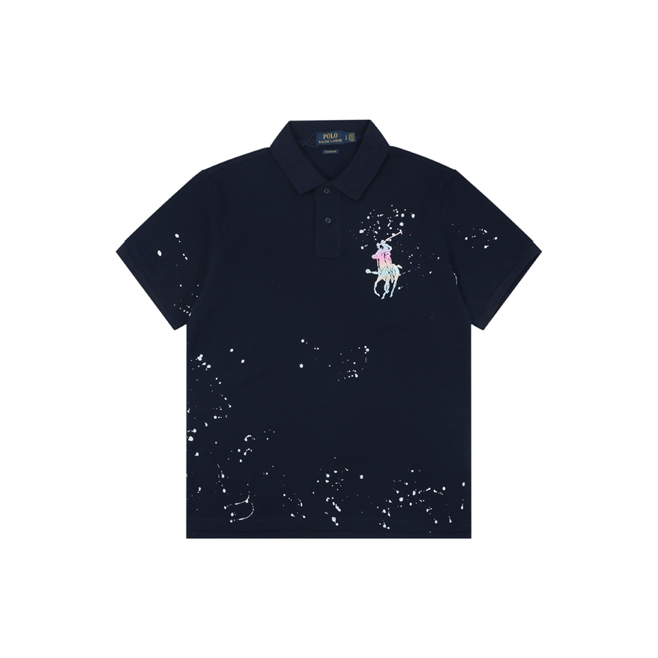 Ralph Lauren Paint Splatter Big Pony Polo T-Shirt Front view