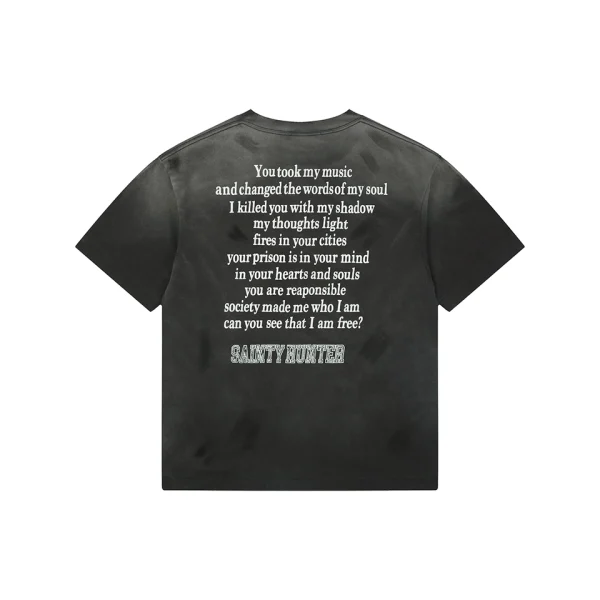 Saint Michael Sainty Hunter Graphic Vintage T-Shirt Back view
