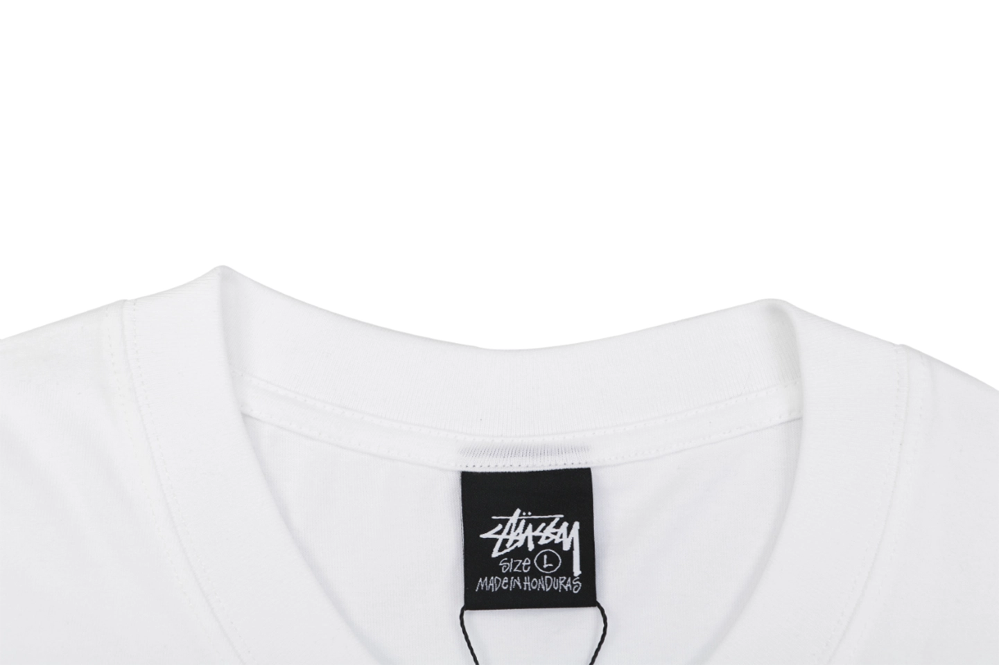 Stussy Graffiti Skateboard Print T-Shirt White Collar