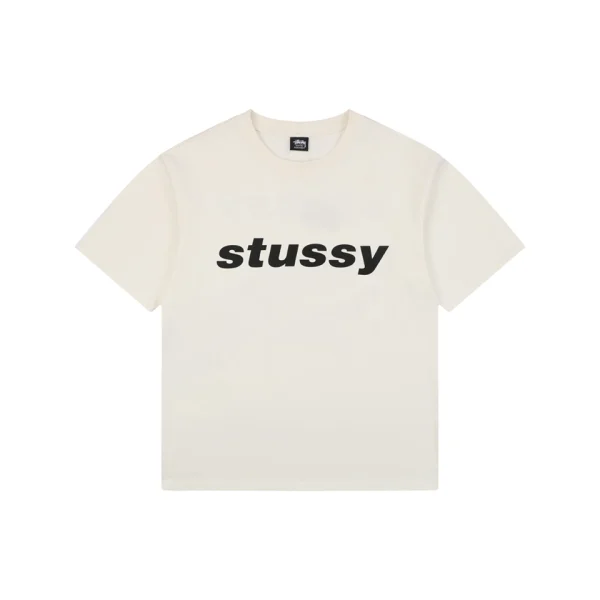 Stussy Halftone Shark Graphic T-Shirt White Front view