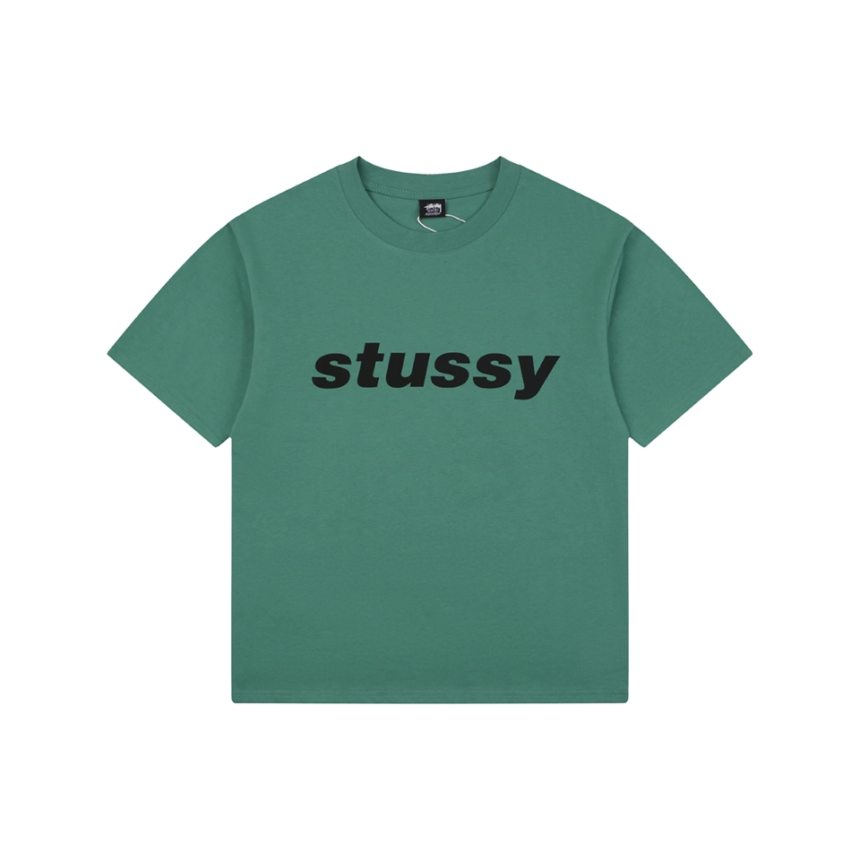 Stussy Halftone Shark Graphic T-Shirt Green Front view