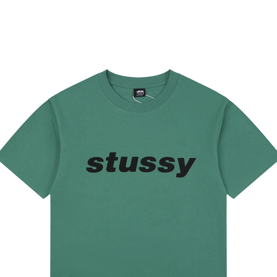 Stussy Halftone Shark Graphic T-Shirt Green