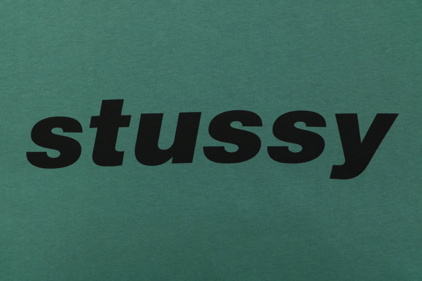 Stussy Halftone Shark Graphic T-Shirt Green Front Brand