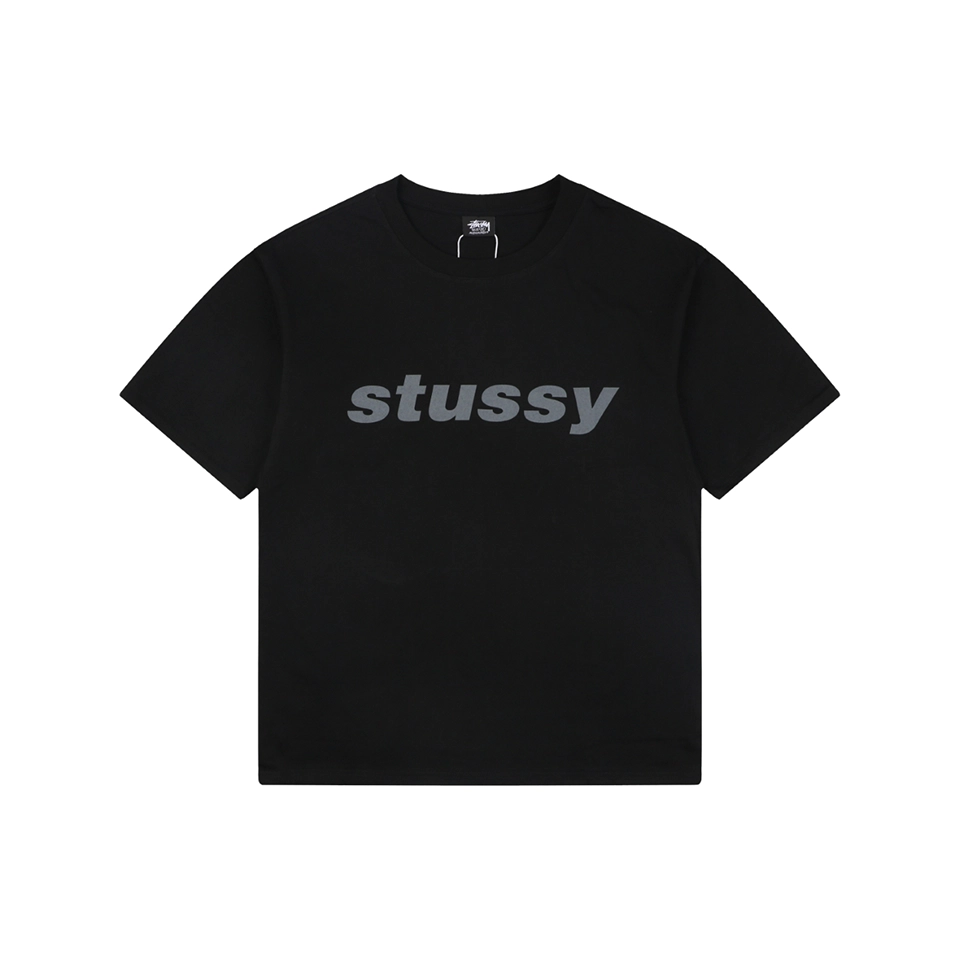 Stussy Halftone Shark Graphic T-Shirt Black Front view